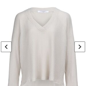 Project Social T Cream V-Neck Sweater